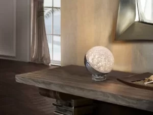 image of Sphere Integrated LED Table Lamp Polished chrome