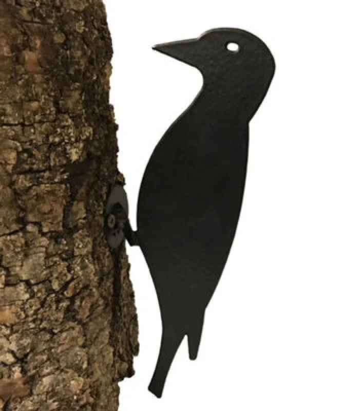 Image of Poppy Forge Woodpecker On Base - Steel - W45.7 X H121.9cm - Powder Coated Black