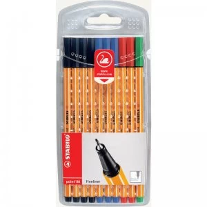 image of Stabilo Point 88 Fineliner Office Colours PK10