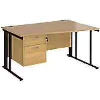 Image of Dams International Wave Desk MCM14WRP2KO 1,400 x 725 x 800 - 990 mm