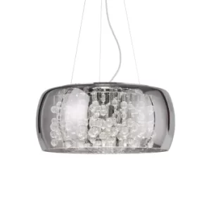 Image of Audi 8 Light Round Ceiling Pendant Smokey, G9