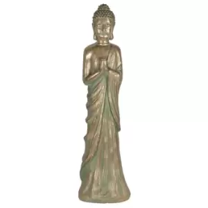 Image of Verdigris Effect 81cm Standing Garden Buddha