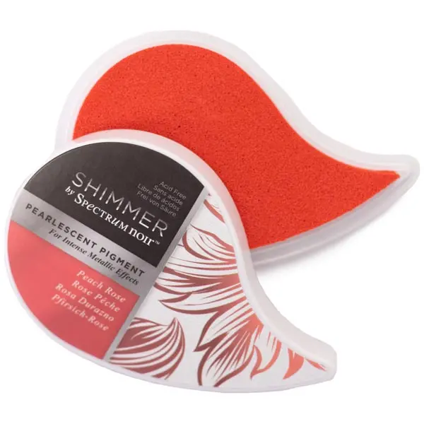 Image of Crafter's Companion Spectrum Noir Shimmer Pearl Pigment Ink Pad Orange Peach Rose