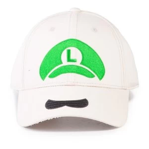 image of Nintendo - Luigi Icon Unisex Adjustable Cap - White