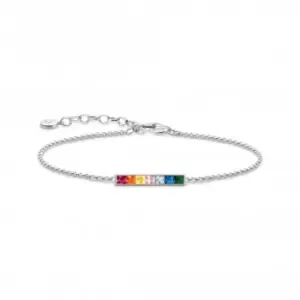 image of Sterling Silver Colourful Stones Bracelet A2068-477-7-L19V