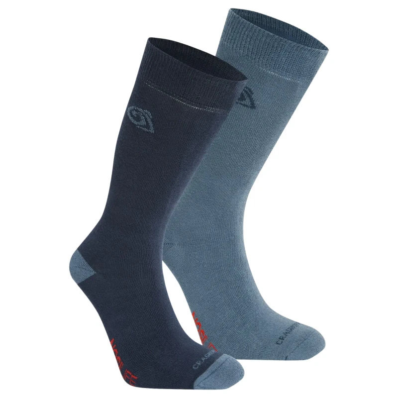 Image of Football Socks Craghoppers NosiLife Travel (x2) Bleu Unisex 36/38