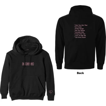 Image of BlackPink - The Album Tracklist Unisex Large Hoodie - Black