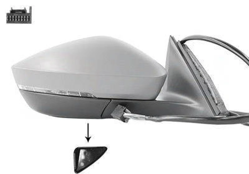 Image of VAN WEZEL 7638828 Wing mirror * HAGUS * Right, Automatic dimming, primed Outside Mirror (50)