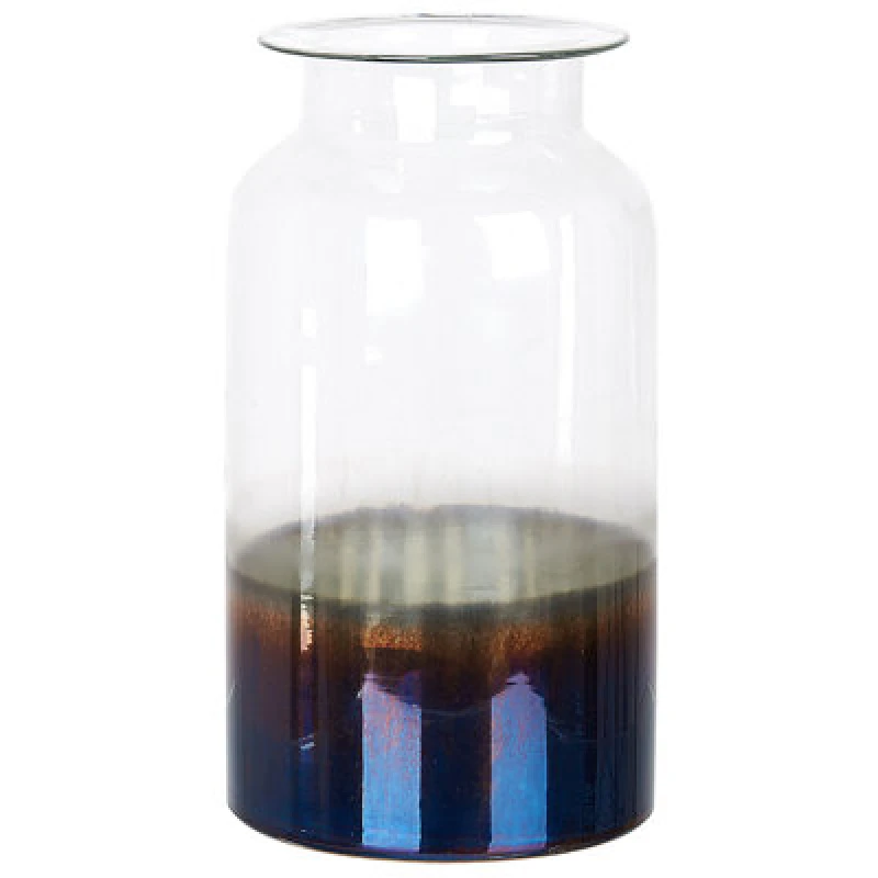 Image of Beliani Flower Vase Bhature Glass 27cm Multicolour