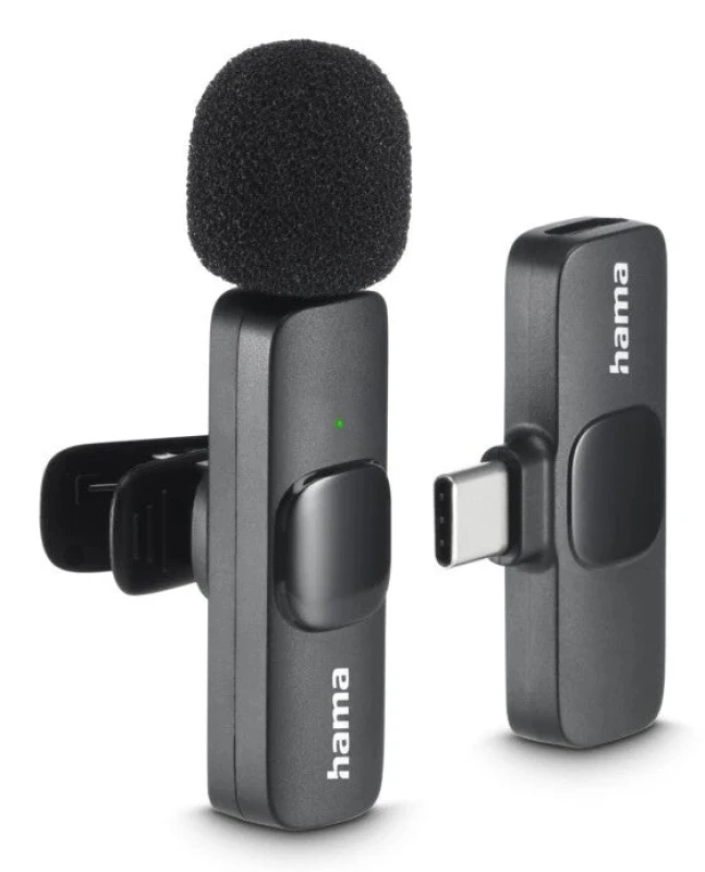 Image of Hama Hama Smart Wireless Black Lavalier/Lapel microphone 00004680