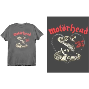 Image of Motorhead - Love Me Like A Reptile Unisex Large T-Shirt - Grey