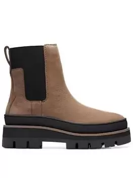Image of Clarks Clarks Orianna2 Top Boots - Pebble Nubuck, Beige, Size 4, Women