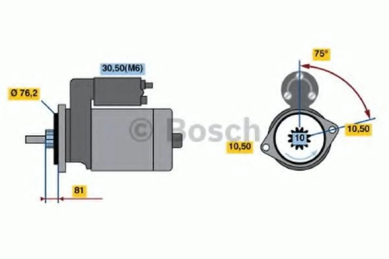 Image of Starter motor Bosch 0 986 022 870