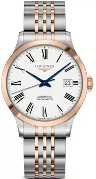 Image of Longines Watch Record Mens - Silver