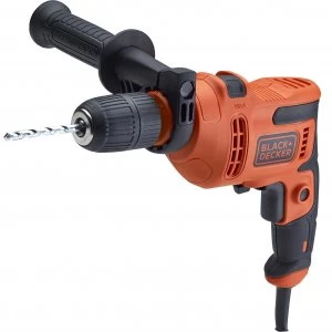 Image of Black and Decker BEH200TB Hammer Drill and 8 Piece Drill Bit Set 240v