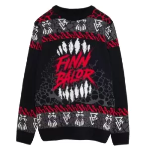 Image of WWE Mens The Demon Finn Balor Knitted Jumper (XXL) (Black/Red/Grey)