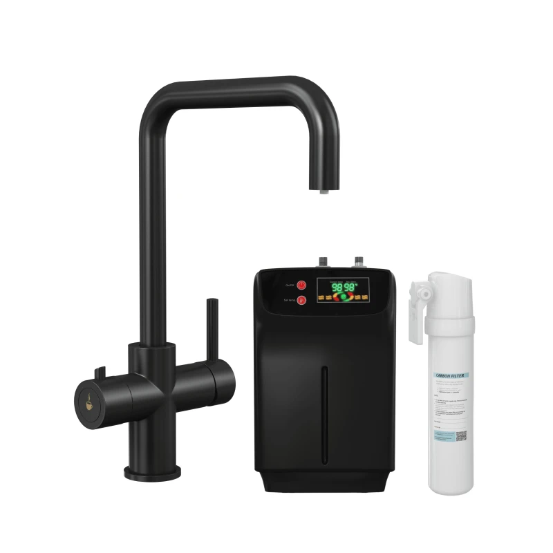 Image of Balterley 3 in 1 Instant Hot Water Kitchen Sink Tap Tank Filter Matt Black unisex