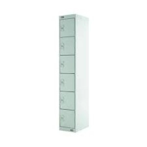 image of Six Compartment Locker D300mm Light Grey Door MC00032