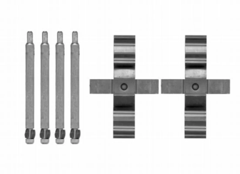 Image of HELLA Brake pad fitting kit HELLA 8DZ 355 204-261
