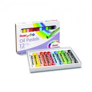 image of Pentel Standard Oil Pastels Assorted Pack of 36 PHN4-12CP