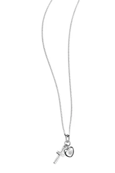 image of D For Diamond Heart & Cross Pendant JEWEL P2970