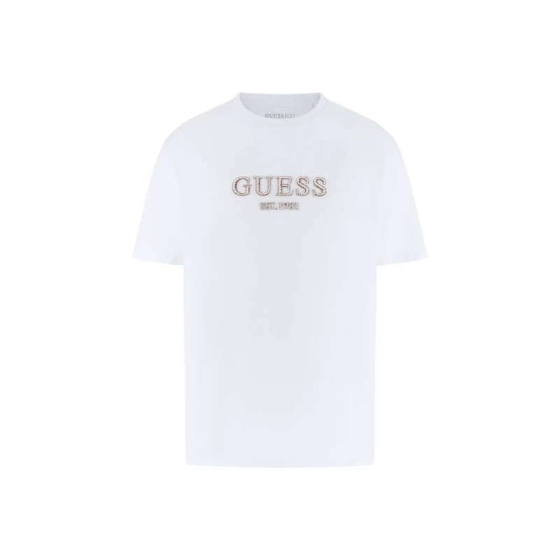 Image of Guess T-Shirt Guess Embroidery Logo Blanc Male S
