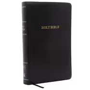 Image of kjv holy bible personal size giant print reference bible Black leather look