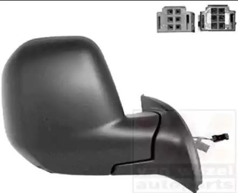 Image of VAN WEZEL 0905828 Wing mirror * HAGUS * Right, with temperature sensor, primed Outside Mirror (50)
