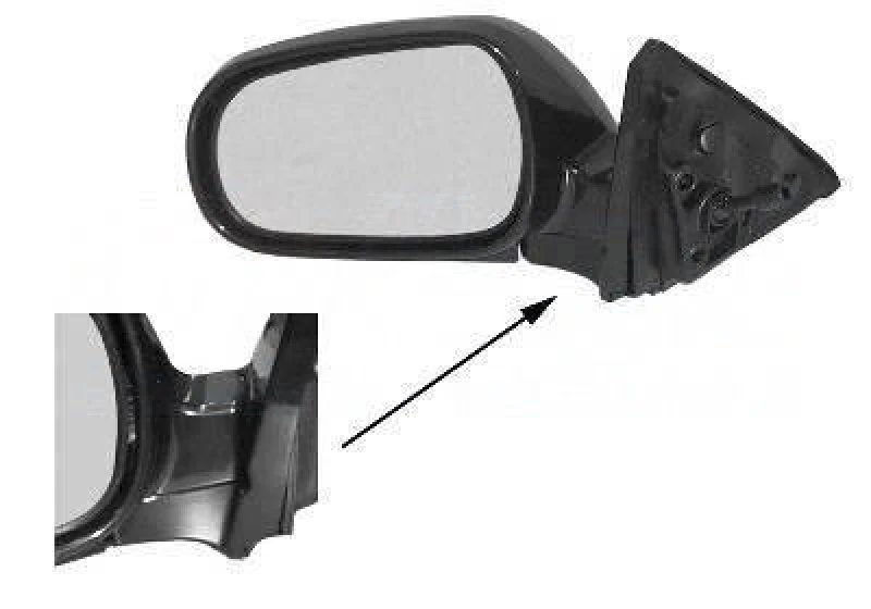 Image of VAN WEZEL 2527803 Wing mirror * HAGUS * Left, Control: cable pull Outside Mirror (50)