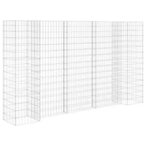 Image of Vidaxl H-shaped Gabion Planter Steel Wire 260x40x150cm