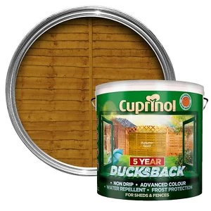 image of Cuprinol 5 year ducksback Autumn gold Fence & shed Wood treatment 9L