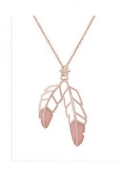 Image of All We Are Feather Drop Pendant