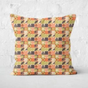 image of Orange Jurassic Park Square Cushion 40x40cm - 40x40cm - Soft Touch