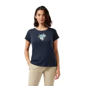 Image of Craghoppers Womens Miri Short Sleeve Cotton Graphic T Shirt 10 - Bust 34' (86cm)