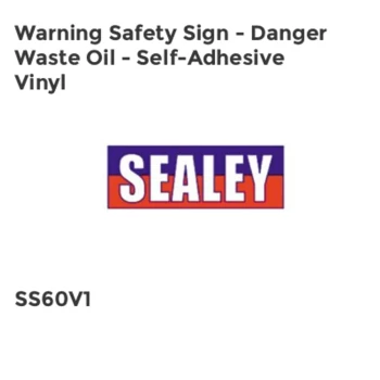 image of Warning Safety Sign - Danger Waste Oil - Self-Adhesive Vinyl