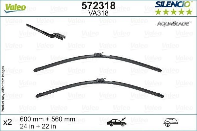 Image of Wiper blade VALEO 572318