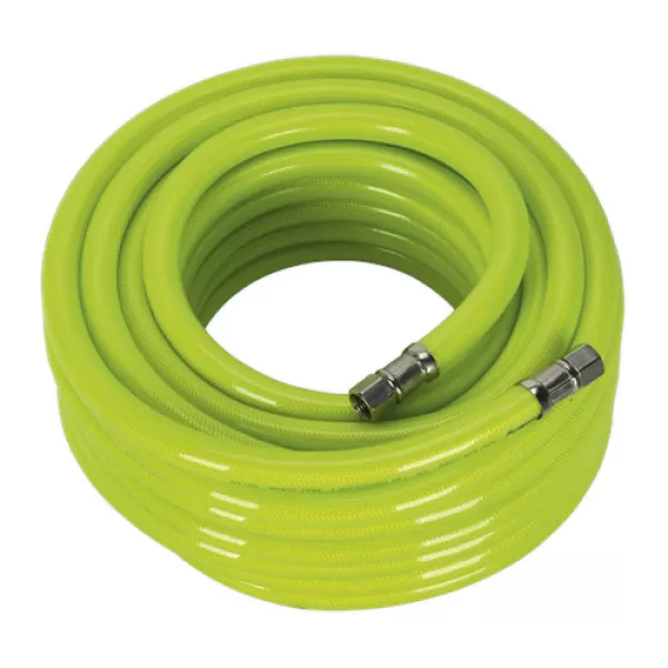 Image of Sealey AHFC1538 Air Hose High Visibility 15mtr x Ø10mm with 1/4BSP Unions