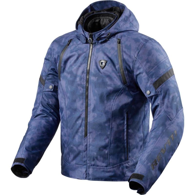 Image of Rev It Flare 3 H2O Motorcycle Jacket S Camo Blue