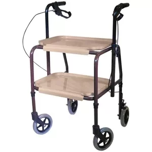 Image of Aidapt Adjustable Kitchen Trolley with brakes
