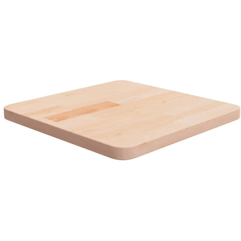 Image of Vidaxl Square Table Top 40X40X2.5cm Untreated Solid Wood Oak, Brown 342928