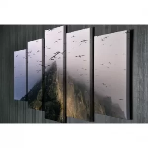 Image of BC037 Multicolor Decorative Canvas Painting (5 Pieces)