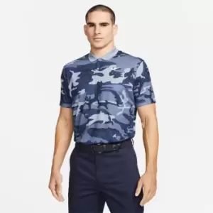 Image of Nike Dri-FIT Victory+ Mens Camo Golf Polo - Blue