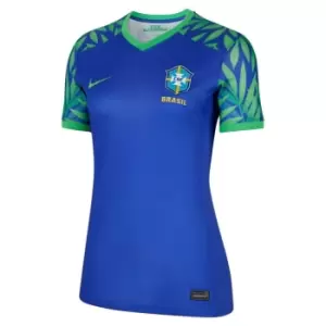 Image of Nike Brazil Away Shirt 2023 Womens - Blue