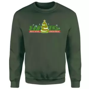 image of Disney Festive Silhouettes Christmas Jumper - Green - L