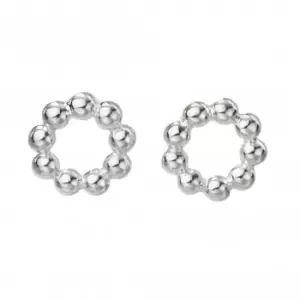 Image of Sterling Silver Circle Ball Earrings E5855
