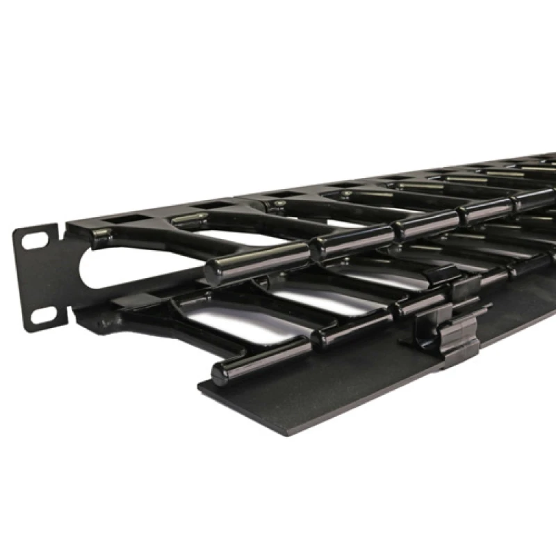 Image of Cablenet 1u Slotted Finger 19" 92mm Depth Cable Management Black