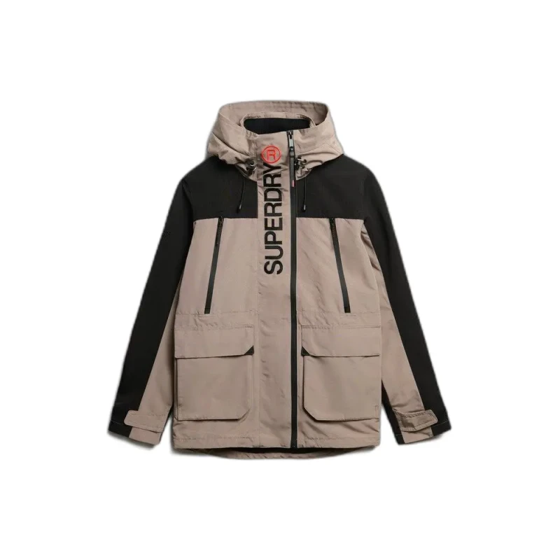 Image of Superdry Colour Block Windbreaker Jacket - Beige Beige WP3UE Male M,XL