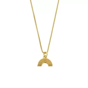 Image of ChloBo Sterling Silver Gold Plated Delicate Box Chain Rainbow Necklace