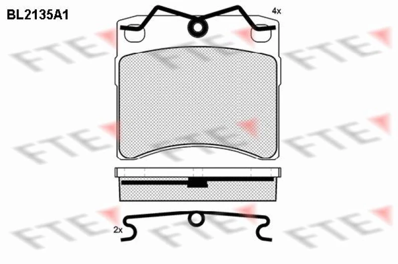 Image of Brake pad set FTE 9010683