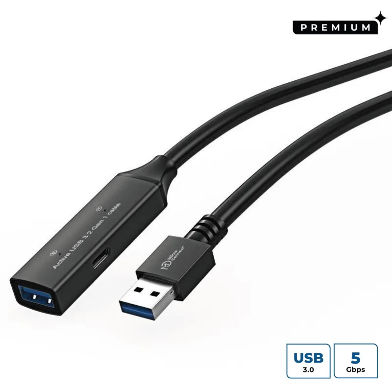 Image of Microconnect USB3.0AAF10A USB cable USB 3.2 Gen 1 (3.1 Gen 1) 10 m USB